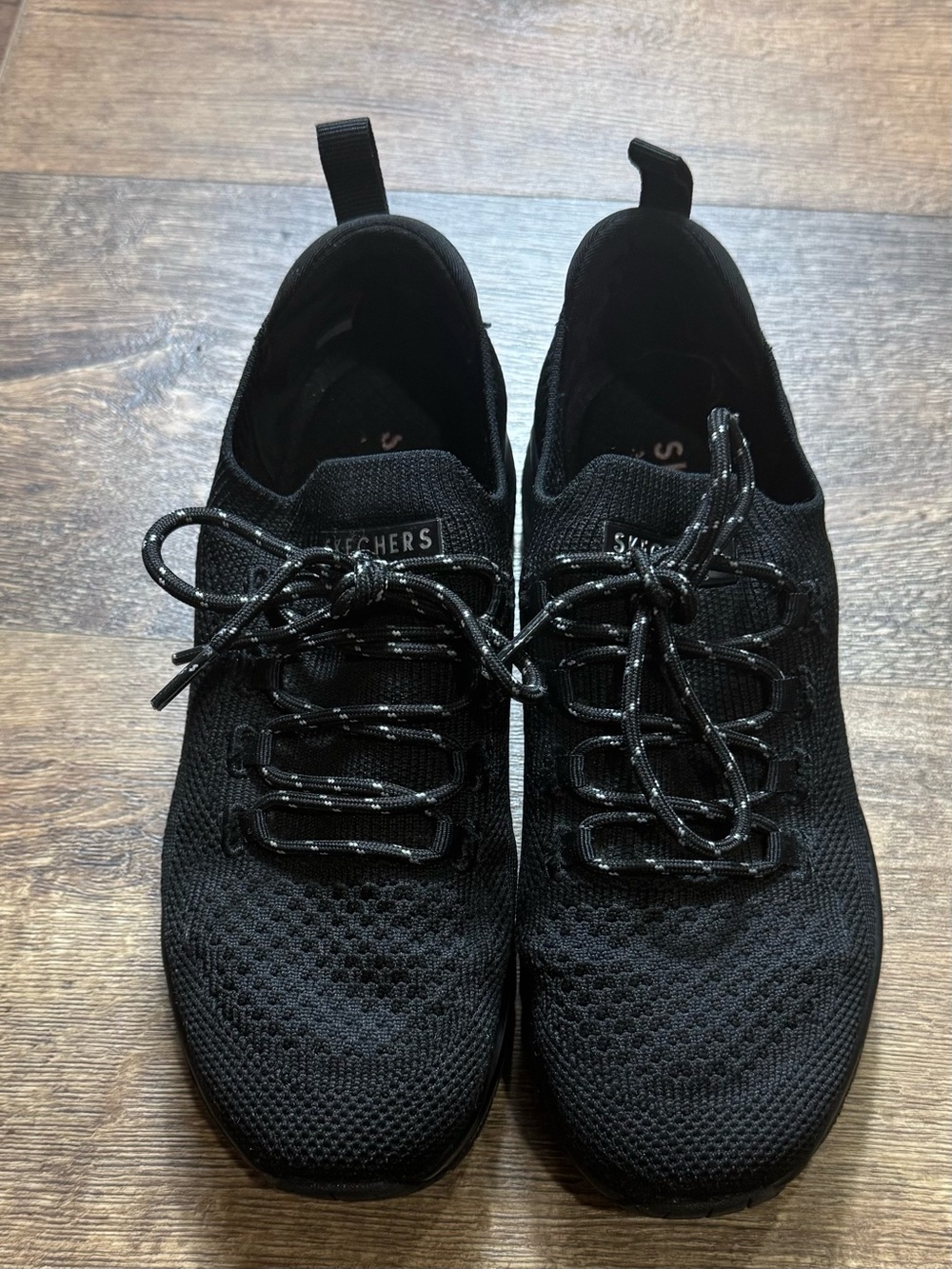Skechers Air Cooled Memory Foam Womens Size 8 Black Walking Comfort Sneakers - Picture 8 of 8
